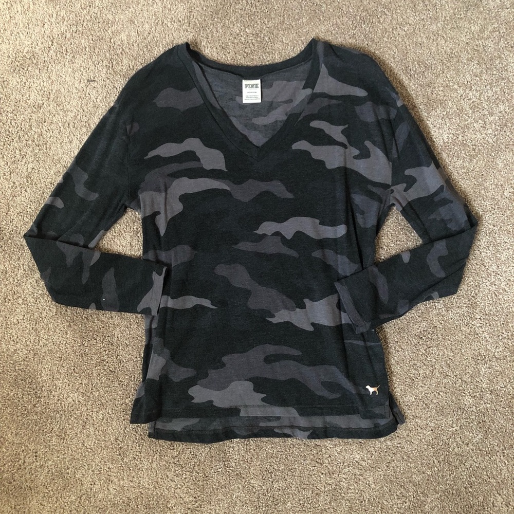 Victoria Secret Pink camo shirt.